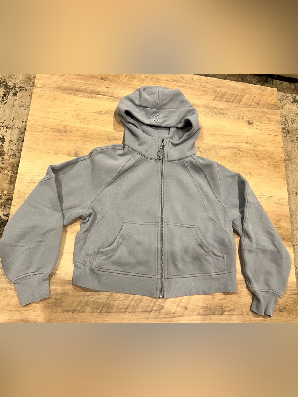 lululemon athletica dusty blue Zip-Up Hooded Sweatshirt